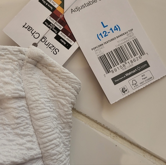 Time & True white bikini top size L. (NWT). - Picture 4 of 4